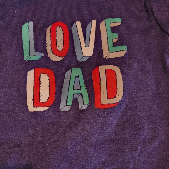 NWT Carter's 1st Father's Day Onsie & Love Dad Onsie bundle Size 9 & 6 months - Picture 4 of 5